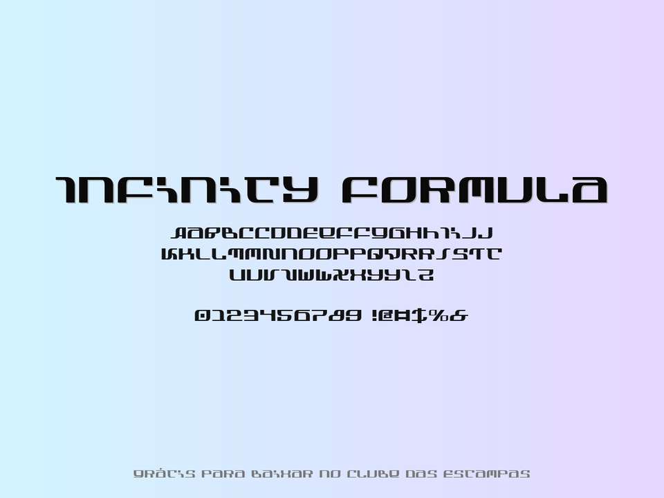 Fonte Infinity Formula Grátis Para Baixar