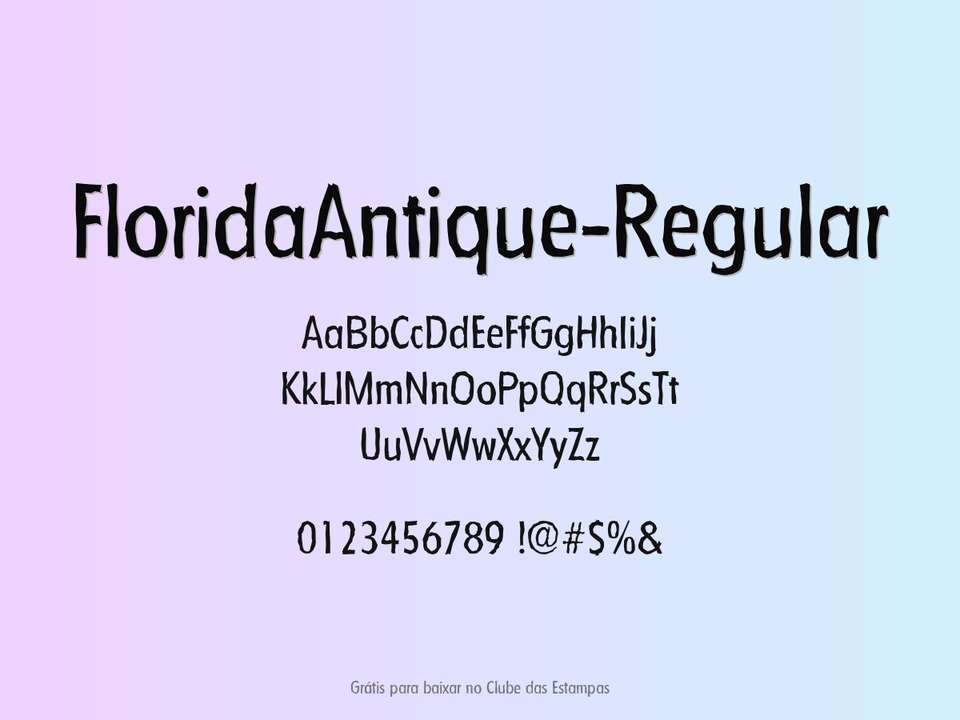 Fonte Floridaantique Regular Grátis Para Baixar
