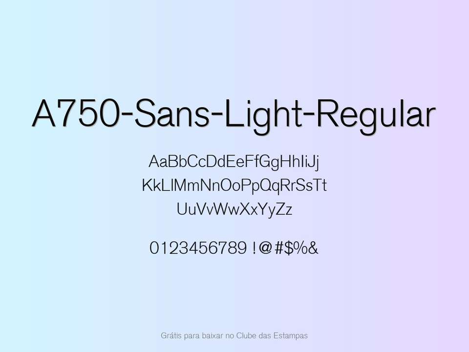 Fonte A750 Sans Light Regular Grátis Para Baixar