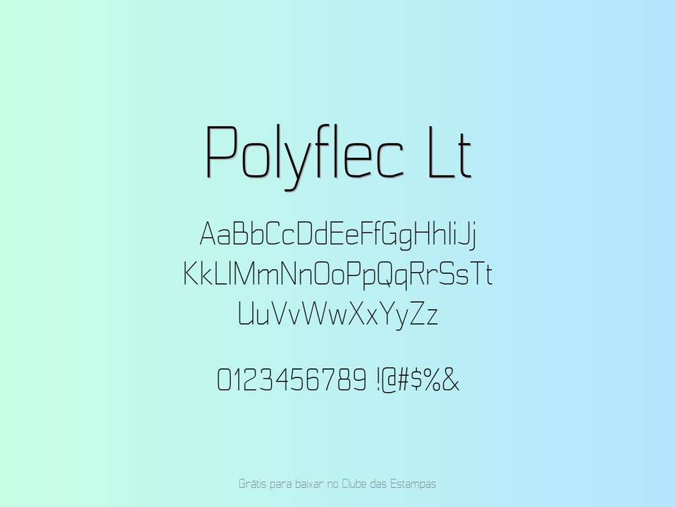 Fonte Polyflec Lt Grátis Para Baixar