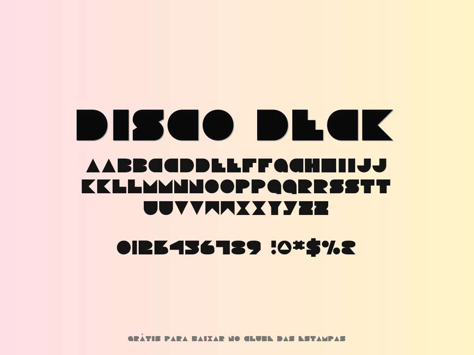 Fonte Disco Deck Grátis Para Baixar