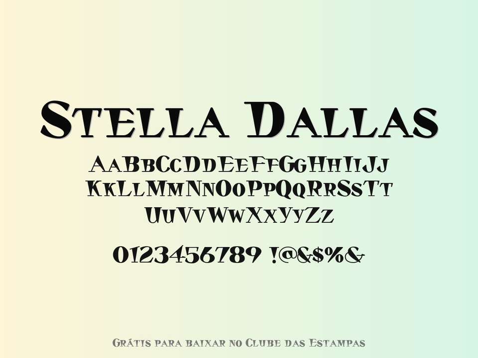 Fonte Stella Dallas Grátis Para Baixar