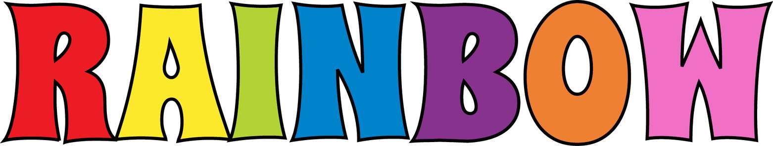 Letras Da Palavra Rainbow Arco Íris Png Grátis Para Baixar