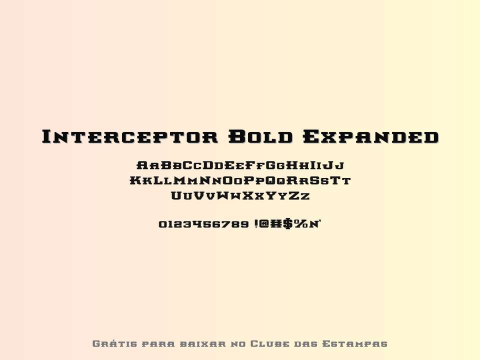 Fonte Interceptor Bold Expanded Grátis Para Baixar