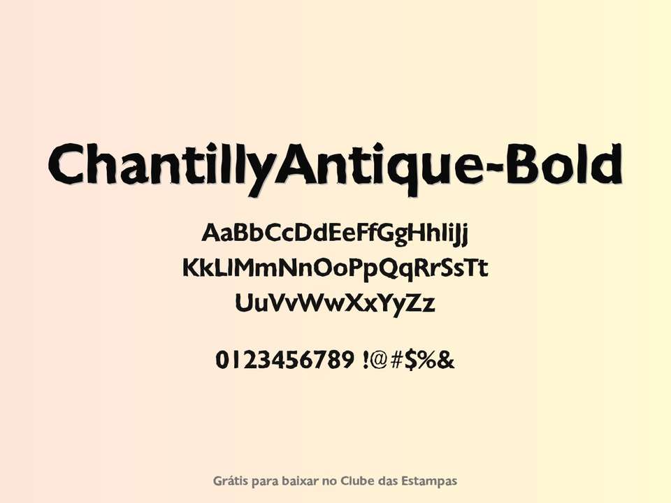 Fonte Chantillyantique Bold Grátis Para Baixar