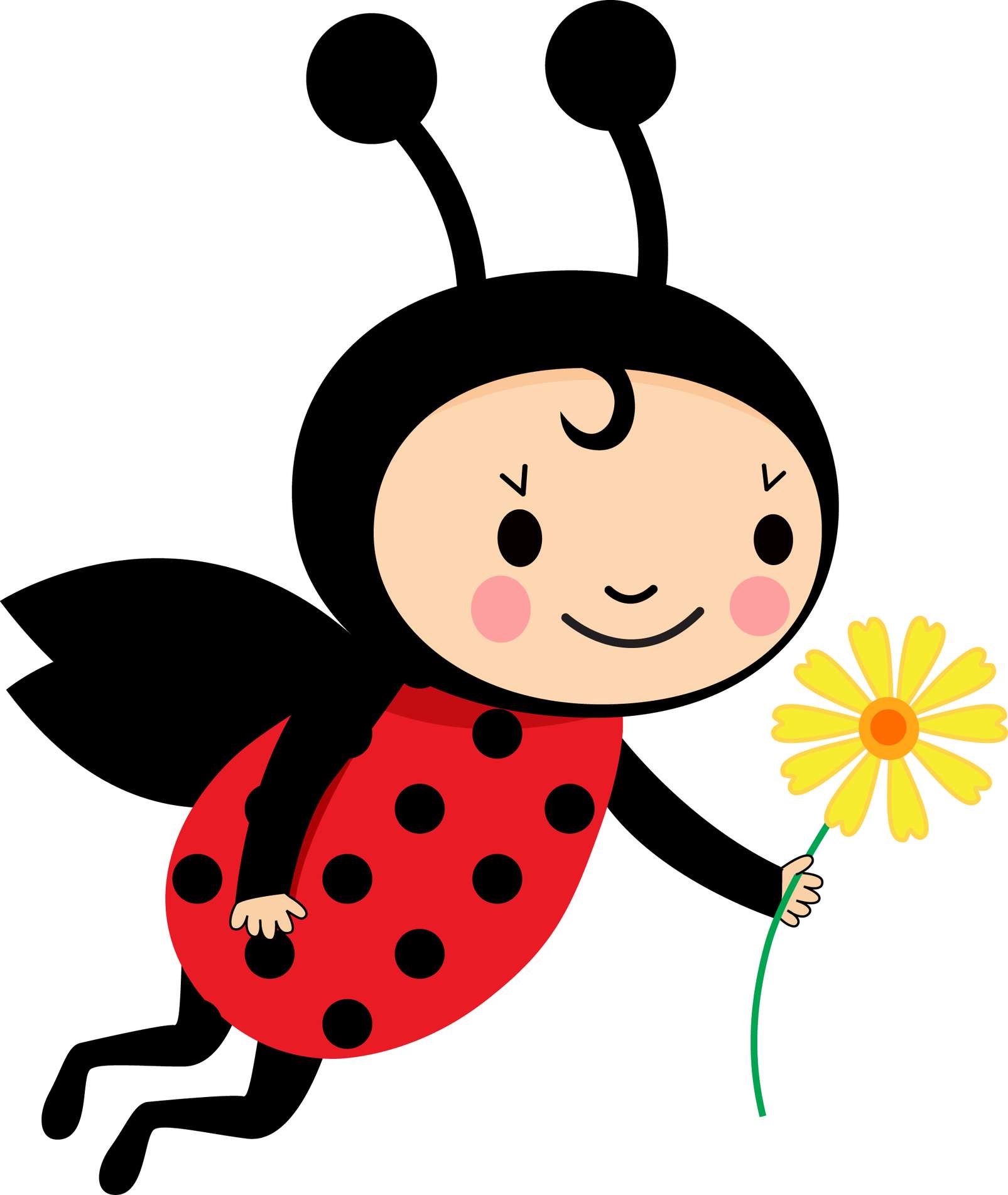 Elemento Joaninha Fofa Cute Png (51)