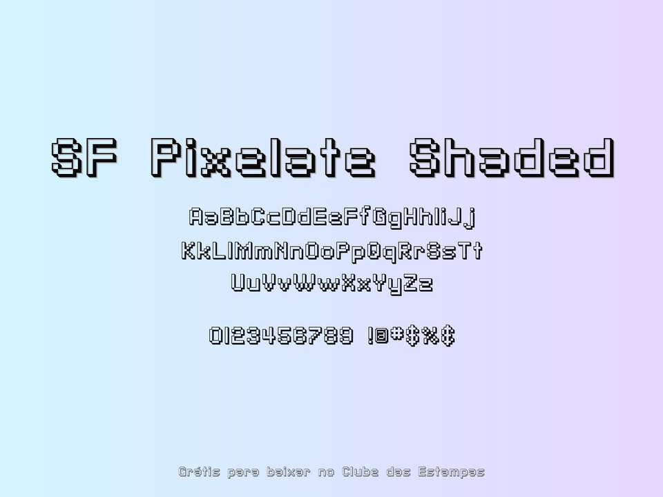 Fonte Sf Pixelate Shaded Grátis Para Baixar