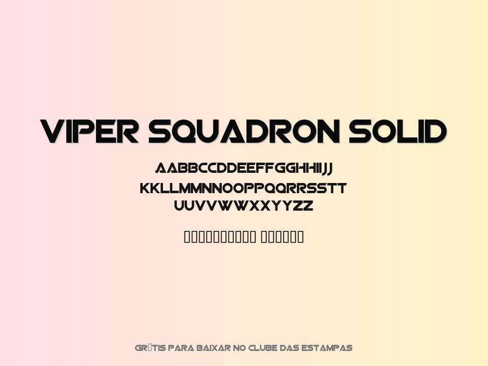 Fonte Viper Squadron Solid Grátis Para Baixar