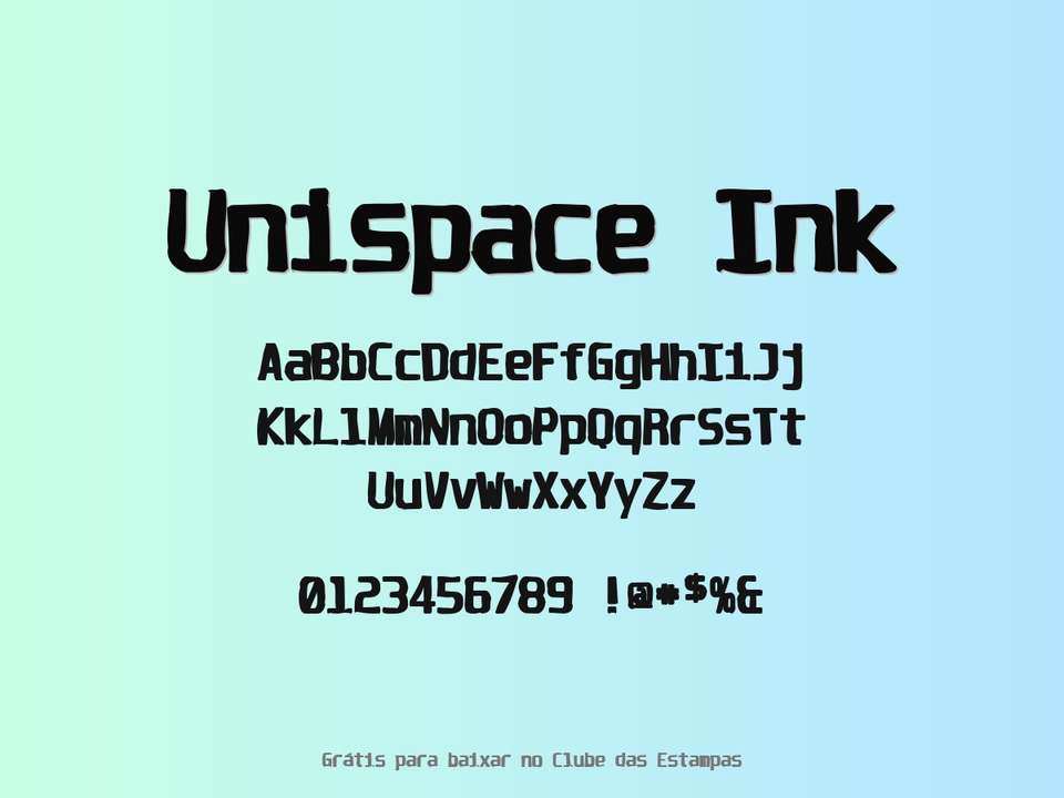 Fonte Unispace Ink Grátis Para Baixar