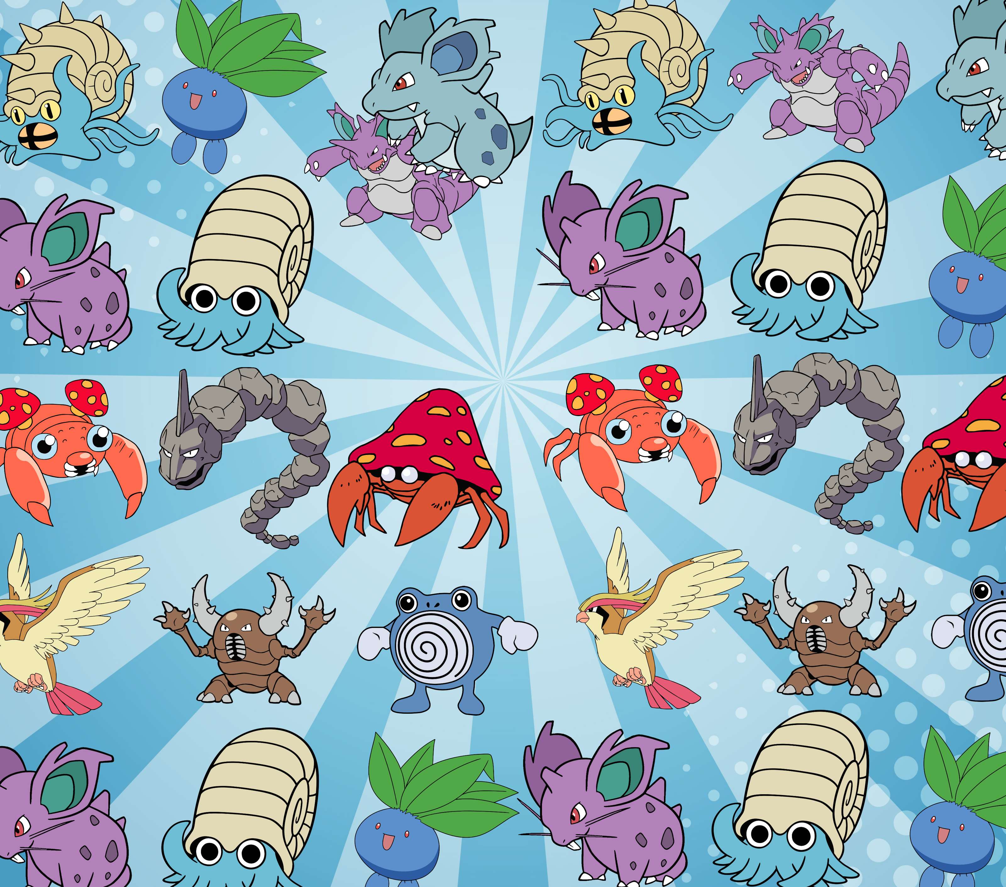 Padrão Cartoon Vibrante Com Personagens Pokémon Pokémon Png Arte Para Caneca Grátis Pra Baixar