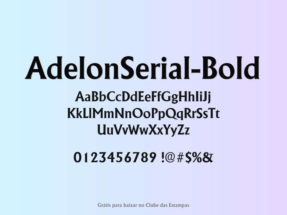 Fonte Adelonserial Bold Grátis Para Baixar
