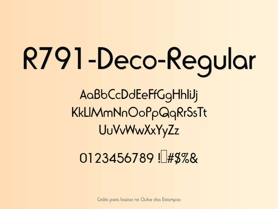 Fonte R791 Deco Regular Grátis Para Baixar