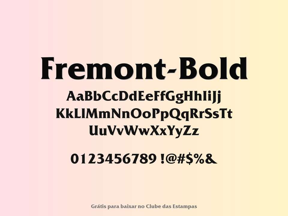 Fonte Fremont Bold Grátis Para Baixar