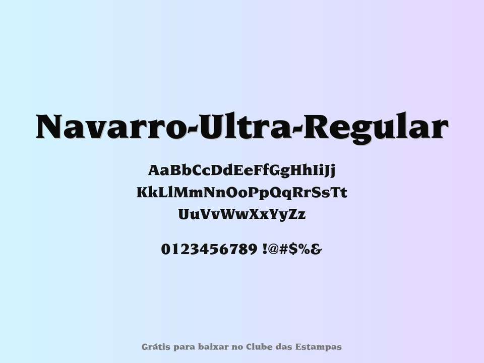 Fonte Navarro Ultra Regular Grátis Para Baixar