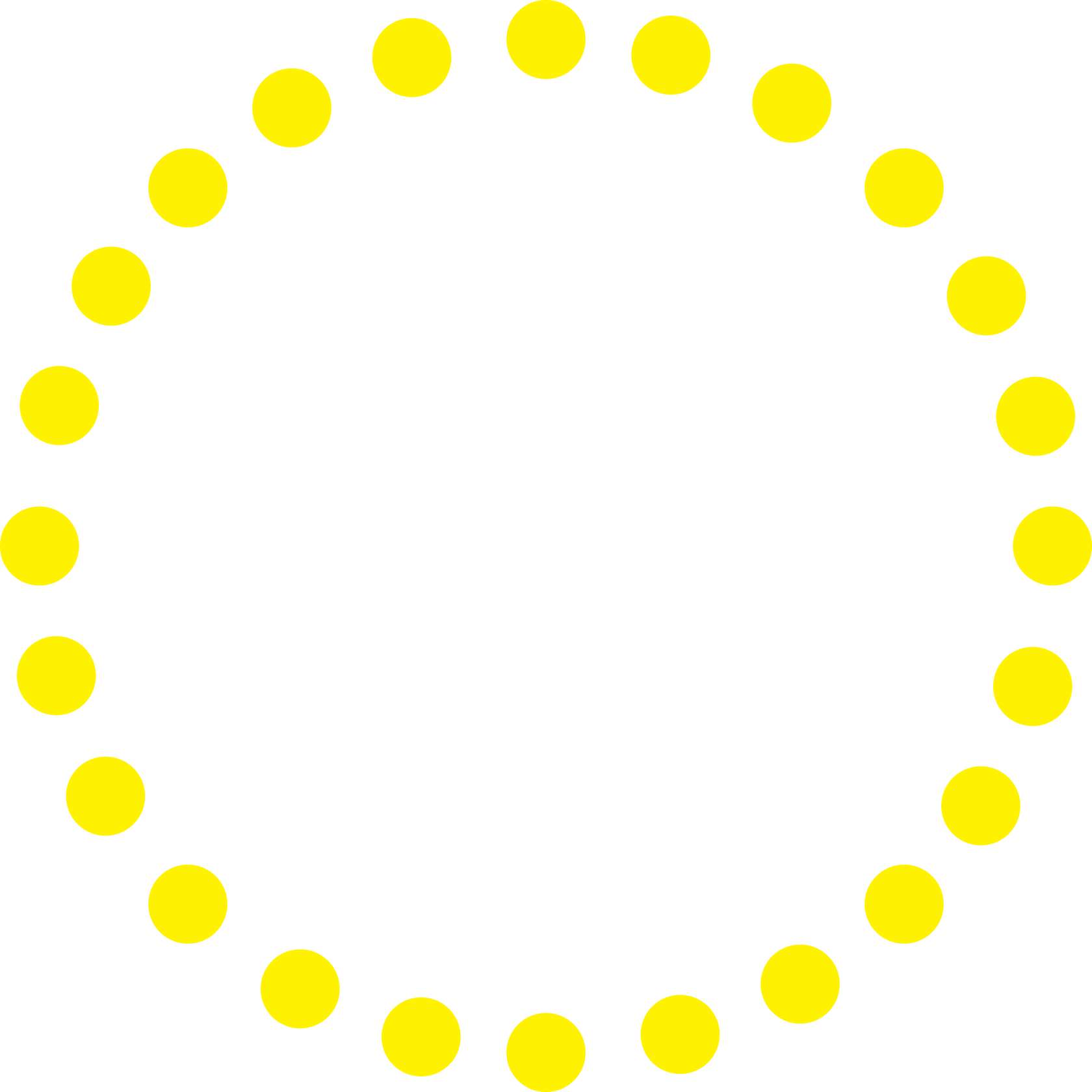 Círculo De Pontos Amarelos Gráfico Png Grátis Para Baixar