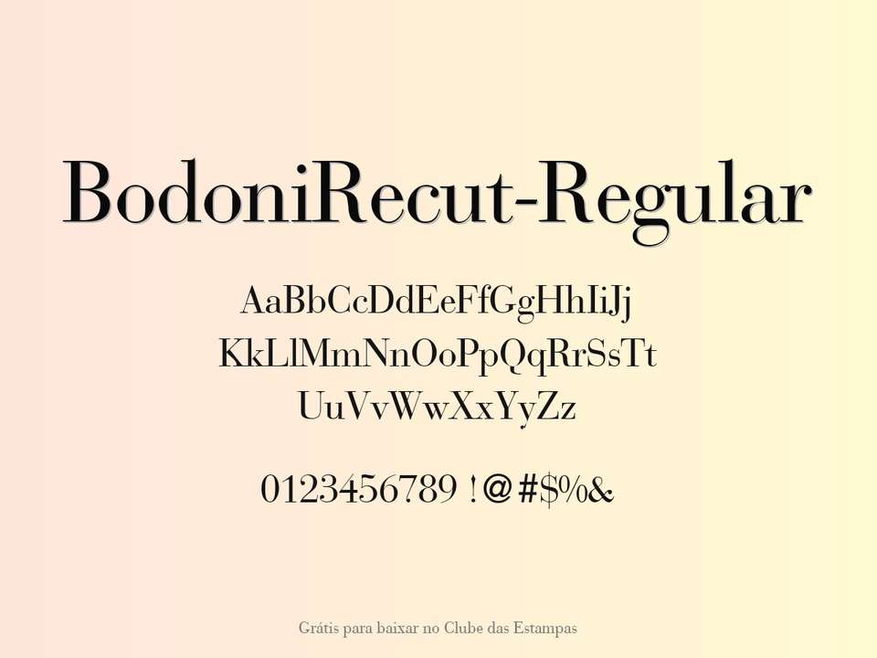 Fonte Bodonirecut Regular Grátis Para Baixar