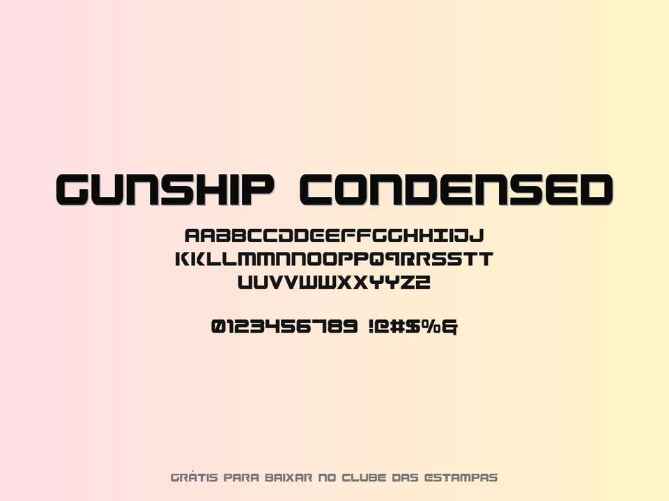 Fonte Gunship Condensed Grátis Para Baixar