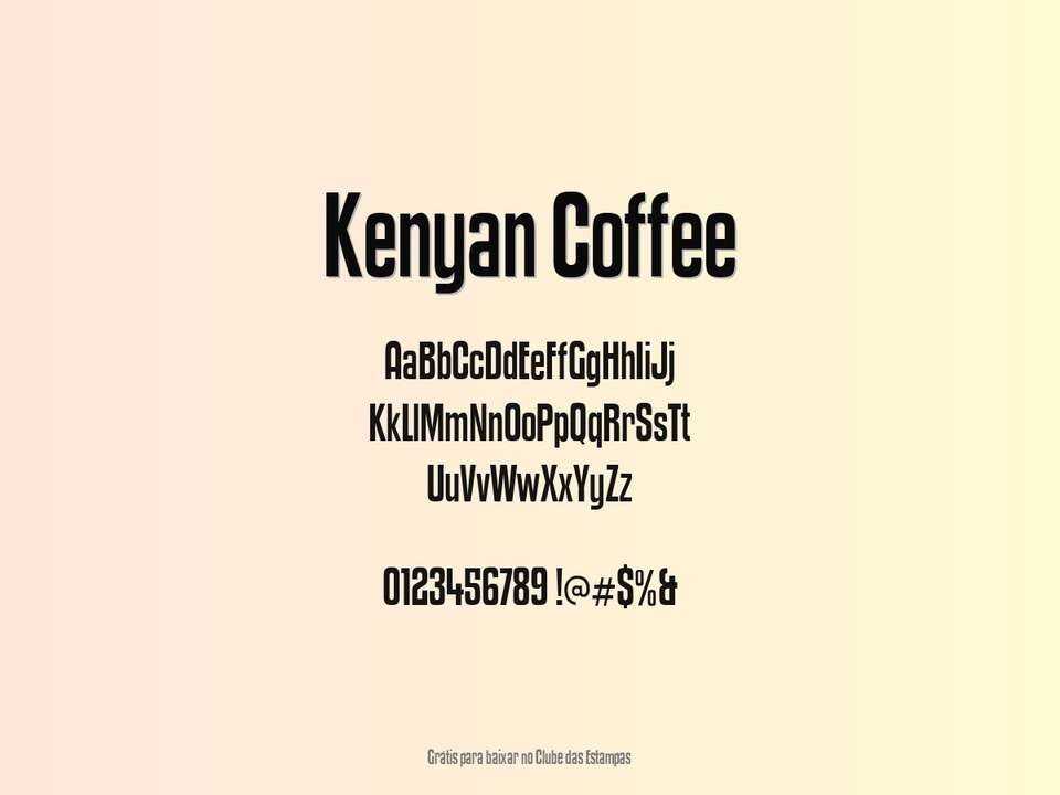 Fonte Kenyan Coffee Grátis Para Baixar