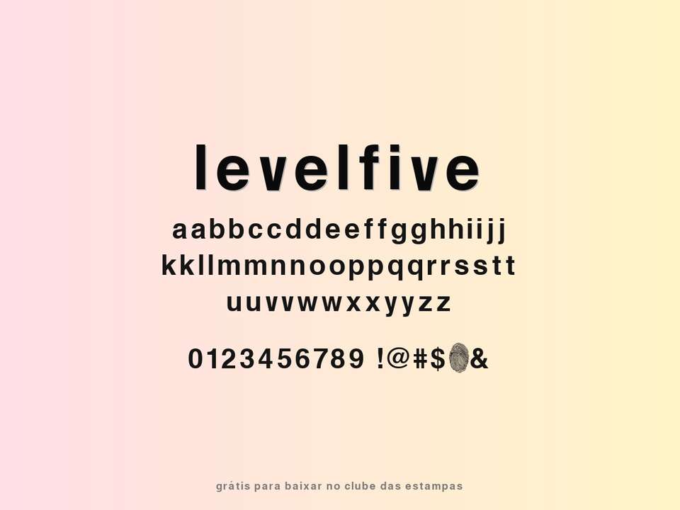 Fonte Levelfive Grátis Para Baixar