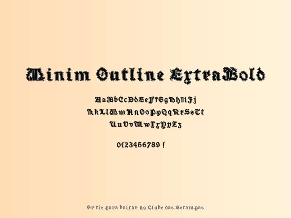 Fonte Minim Outline Extrabold Grátis Para Baixar