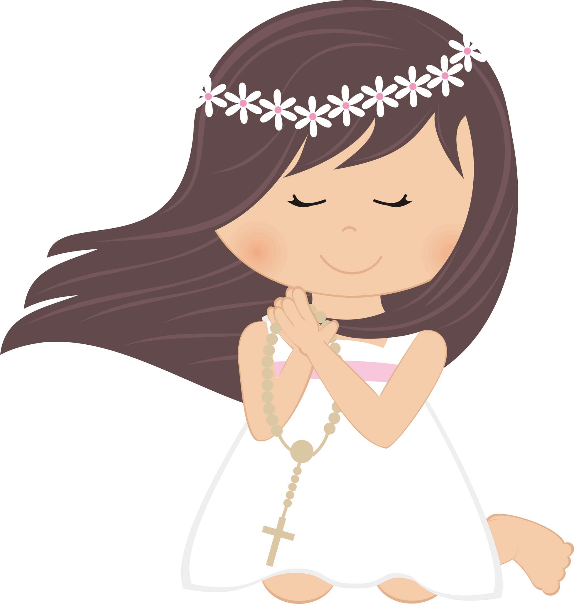Menina Rezando Com Terço Religião Png Grátis Para Baixar