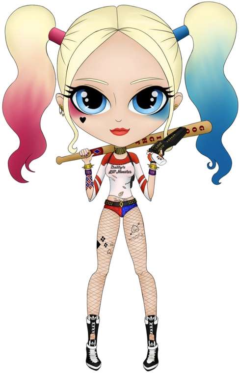 Elemento Menina Arlequina Png (6)