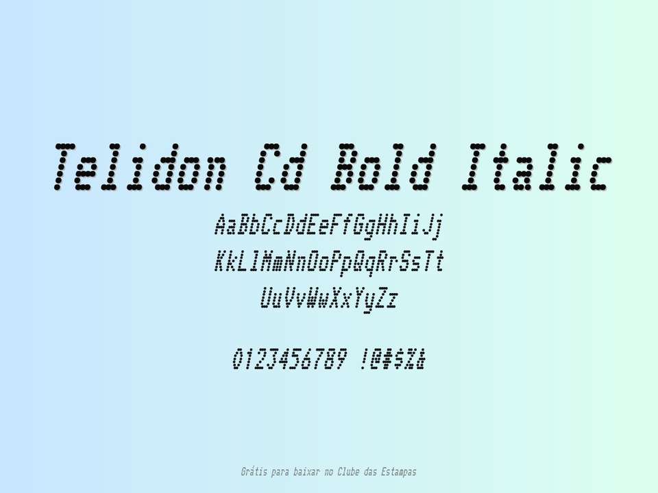 Fonte Telidon Cd Bold Italic Grátis Para Baixar