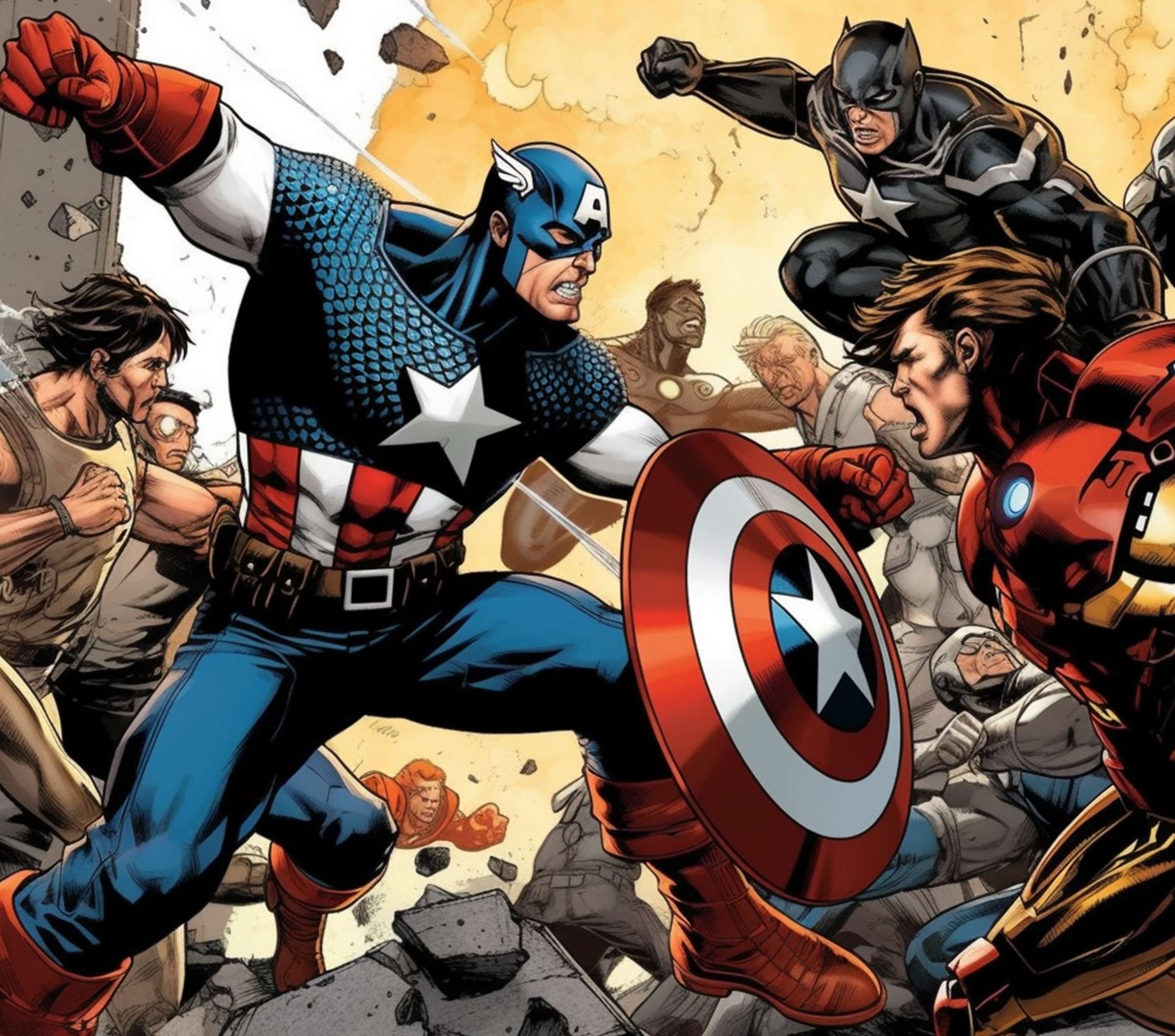 Super Heróis Marvel Em Ação Dinâmica Quadrinhos Png Arte Para Caneca Grátis Pra Baixar