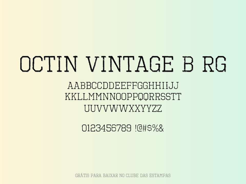 Fonte Octin Vintage B Rg Grátis Para Baixar