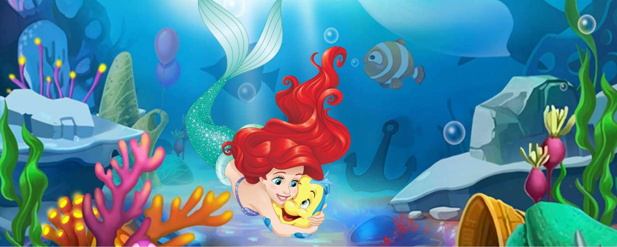 Ariel Sereia E Amigos No Fundo Do Mar Desenho Animado Png Arte Para Caneca Grátis Pra Baixar