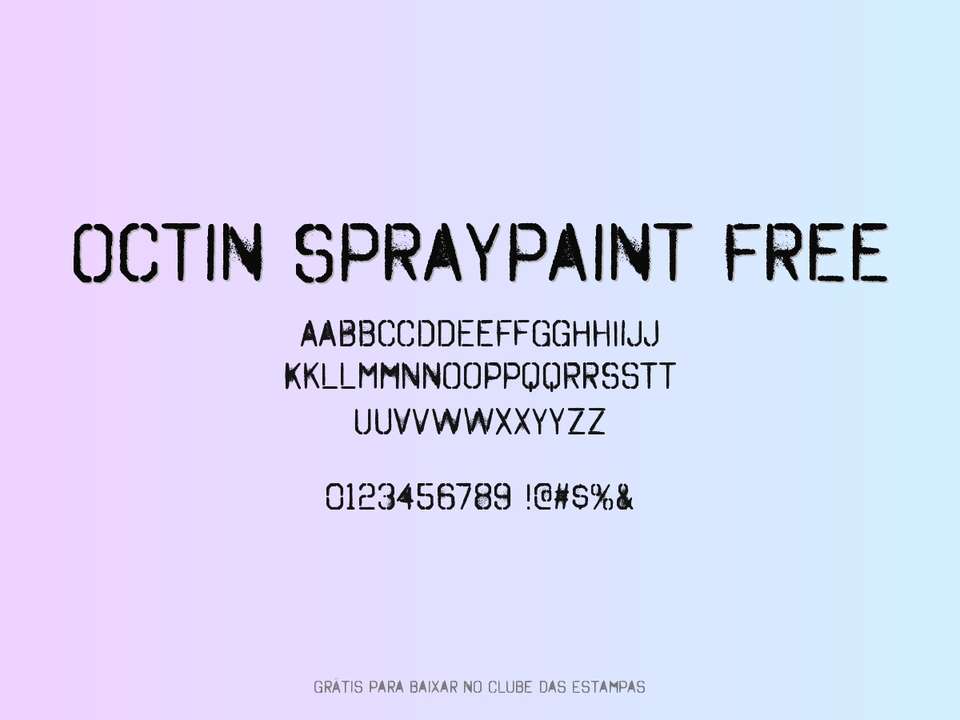 Fonte Octin Spraypaint Free Grátis Para Baixar