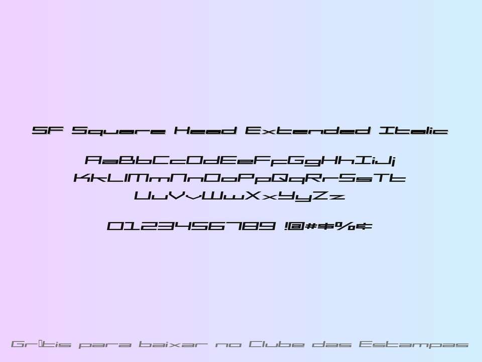 Fonte Sf Square Head Extended Italic Grátis Para Baixar