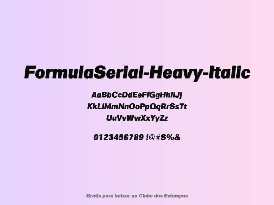 Fonte Formulaserial Heavy Italic Grátis Para Baixar