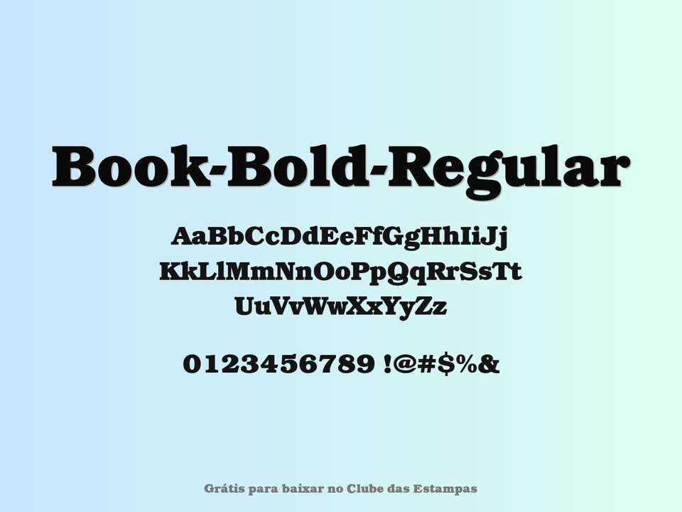 Fonte Book Bold Regular Grátis Para Baixar