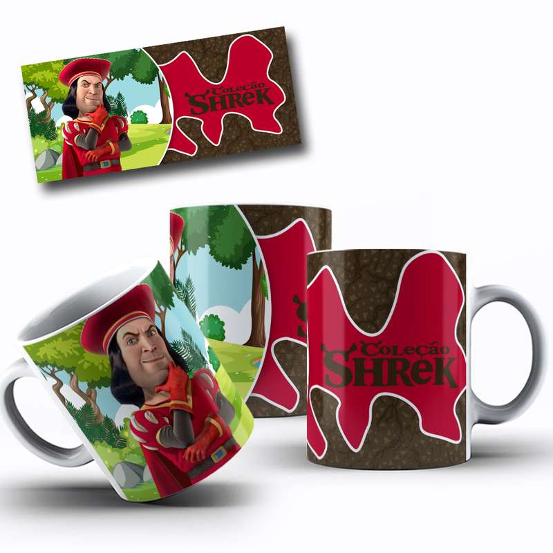 Arte Para Caneca Shrek Personagem Serie Cartoon 9