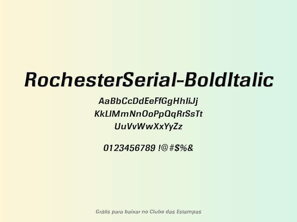 Fonte Rochesterserial Bolditalic Grátis Para Baixar