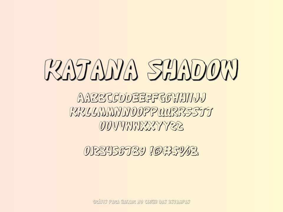 Fonte Katana Shadow Grátis Para Baixar