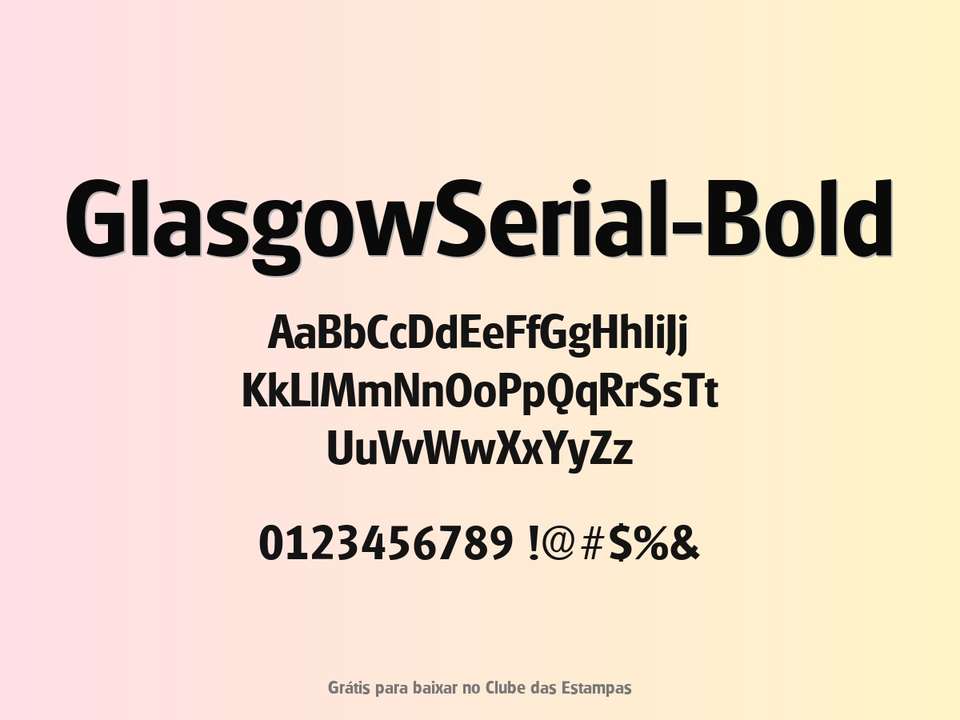 Fonte Glasgowserial Bold Grátis Para Baixar
