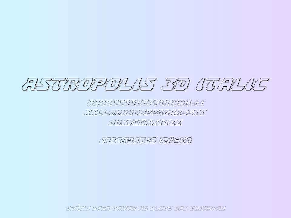Fonte Astropolis 3d Italic Grátis Para Baixar