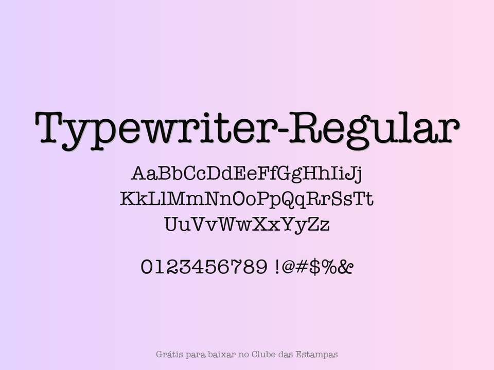 Fonte Typewriter Regular Grátis Para Baixar