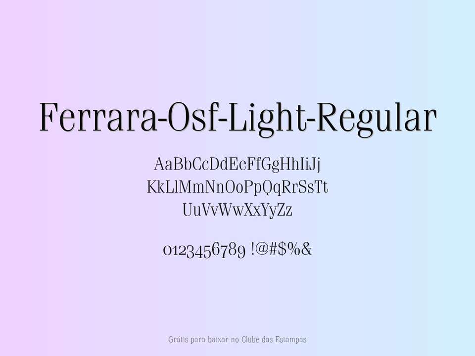 Fonte Ferrara Osf Light Regular Grátis Para Baixar