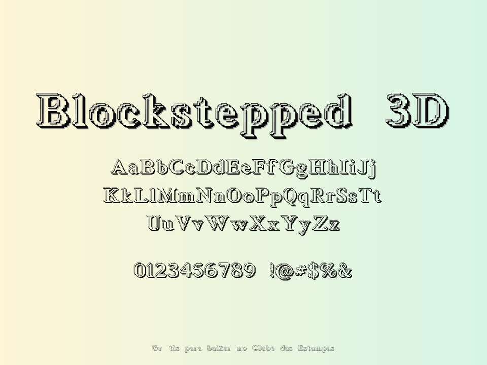 Fonte Blockstepped 3d Grátis Para Baixar