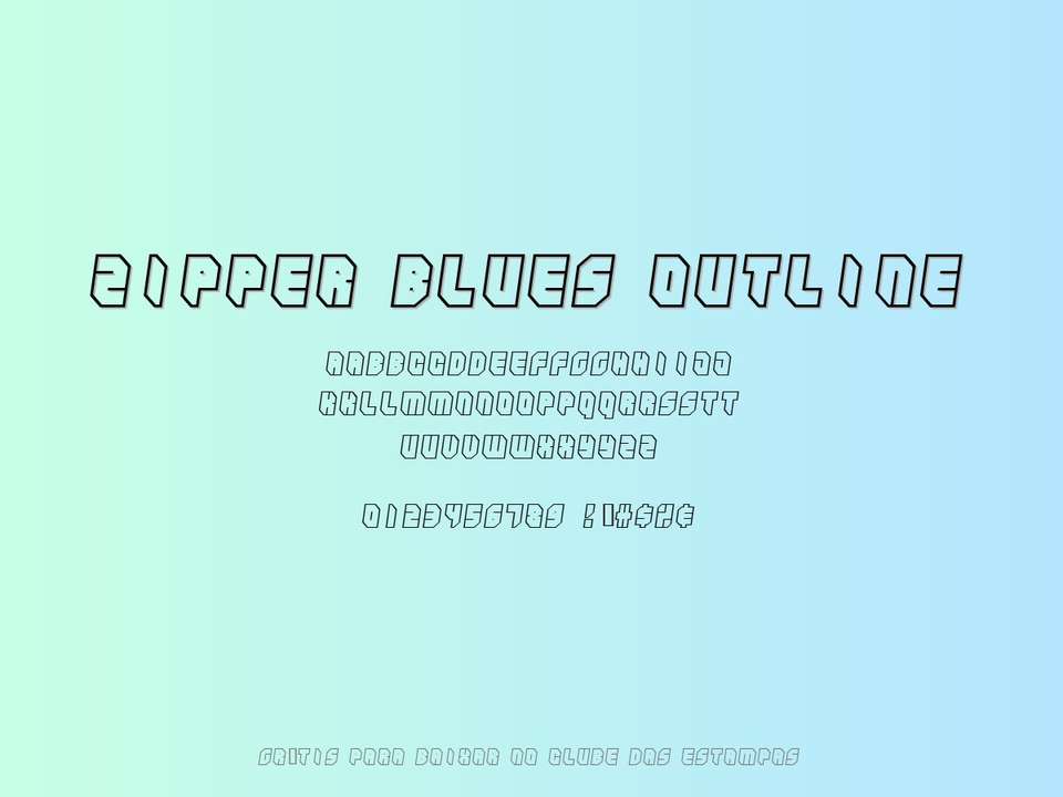 Fonte Zipper Blues Outline Grátis Para Baixar