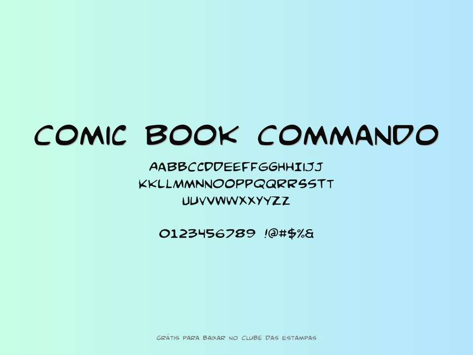 Fonte Comic Book Commando Grátis Para Baixar