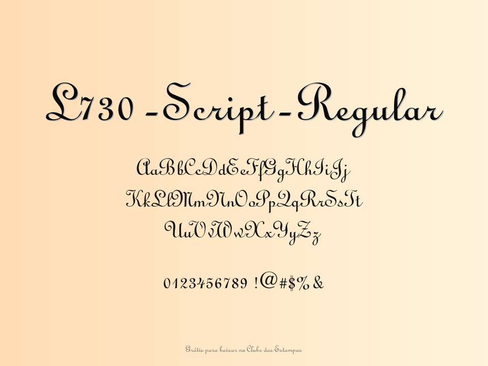Fonte L730 Script Regular Grátis Para Baixar