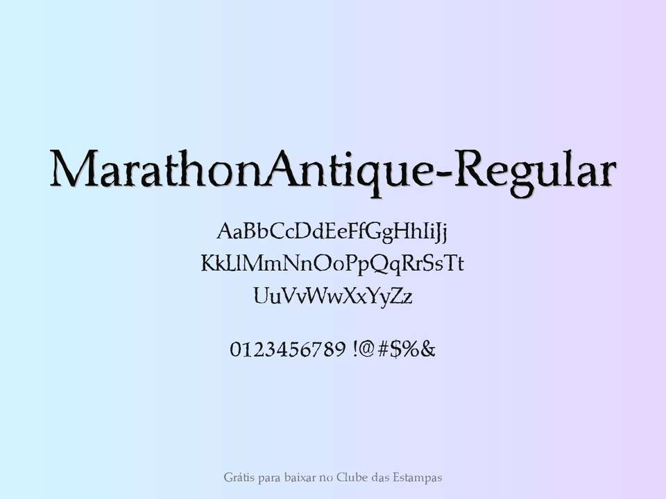 Fonte Marathonantique Regular Grátis Para Baixar