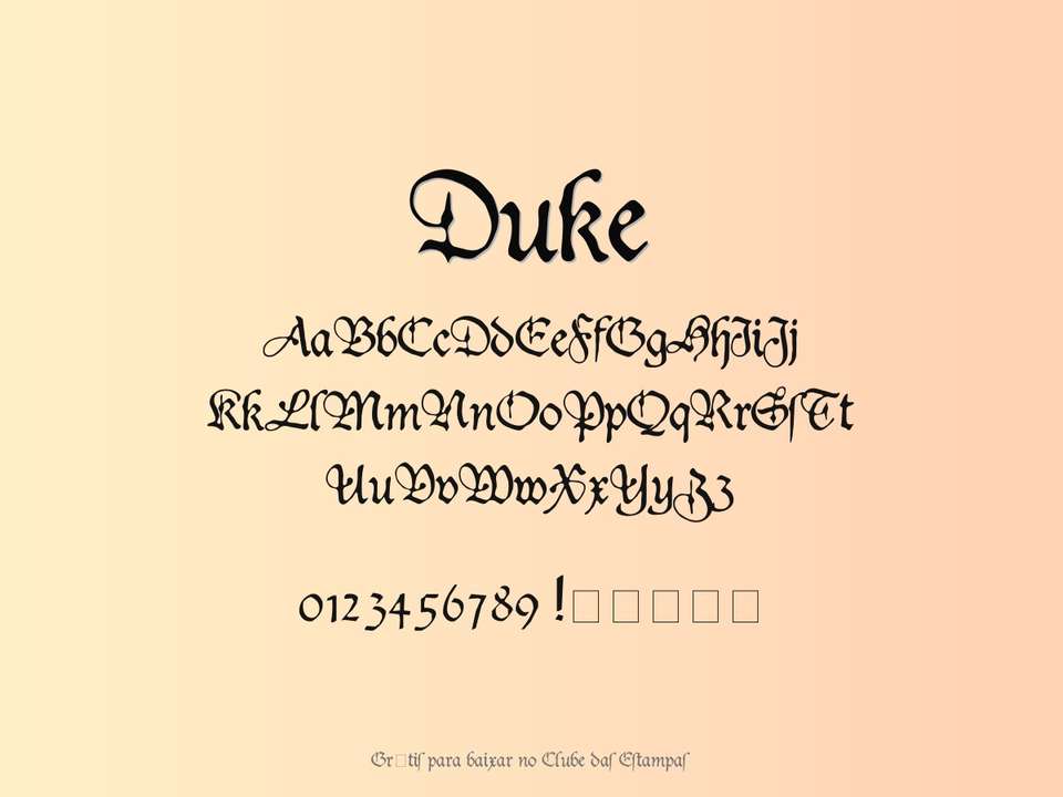 Fonte Duke Grátis Para Baixar