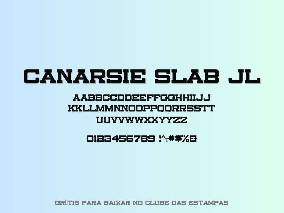 Fonte Canarsie Slab Jl Grátis Para Baixar