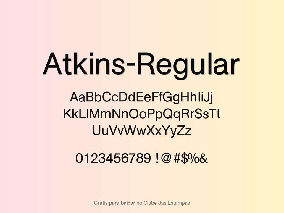 Fonte Atkins Regular Grátis Para Baixar