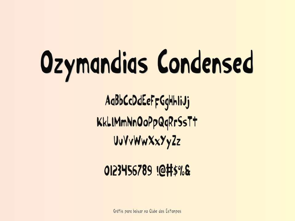 Fonte Ozymandias Condensed Grátis Para Baixar